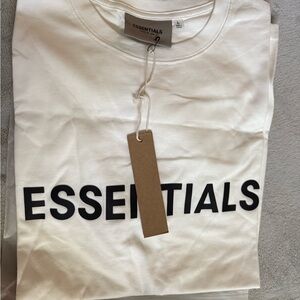 Essentials White Short Sleeve Tee Minimalist Design